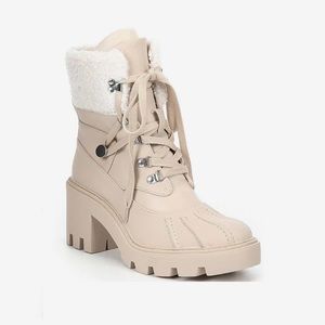 Steve Madden Combat Boot‎ Northern Faux Fur